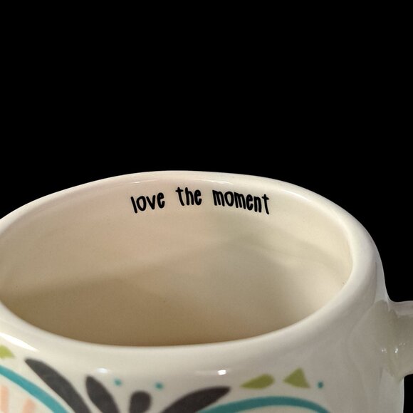 Owl Coffee Tea Chocolate Mug Love The Moment Natural Life Turquoise Mint Cond. - Picture 10 of 14
